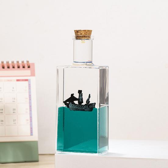 Жидкое украшение для круизного корабля, не тонущая пиратская лодка, дрейфующая бутылка, настольное украшение для детей и взрослых, подарок на Рождество и день рождения