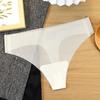 Traceless One-piece Sexy Mask Thong Female Summer Thin Section Without Traces of Ice Silk Ladies Panties