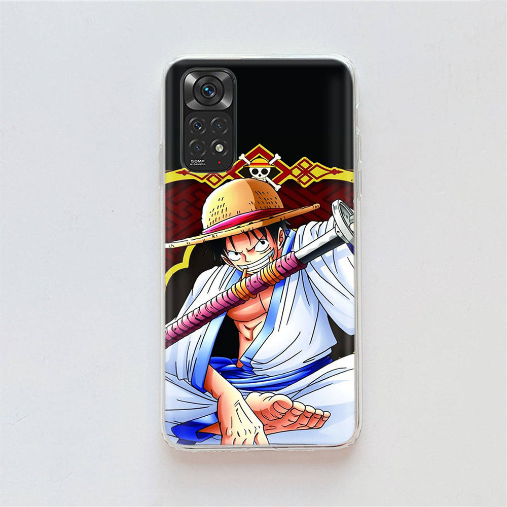Чехол DT28 One Piece Luffy для Samsung A04 A14 A23 A34 A54 M23 M33 M52 M53 Realme 10 9 C30S C35 C55 VIVO Y02S Y21 Y33S Y51 X80 Pro Прозрачная крышка