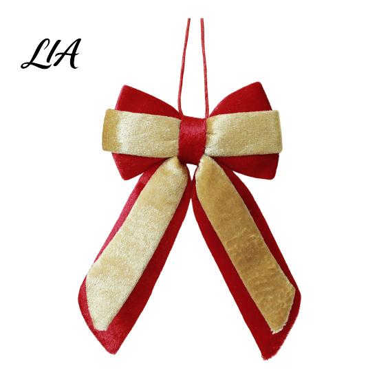 Large Small Bows for DIY Decor Velvet Christmas Bow, Color Contrasting Wreath Bows, Holiday Indoor Party Supplies Bowknot Accessories Wreath,