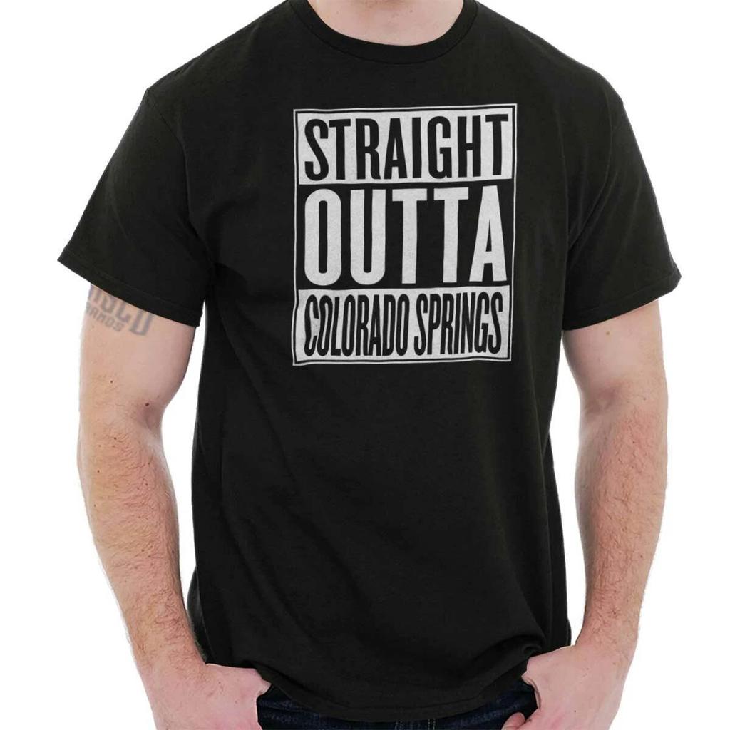 Straight Outta Colorado Springs, CO City Movie T Shirts Gift T-Shirt Tee