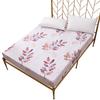 Super Waterproof Bedding Fitted Sheet Printing Mattress Protector Cover Non-slip Bed Linens with Elastic Band Breathable Mattress Protector