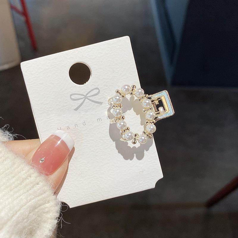 Корейская ретро прозрачная жемчужная заколка Корейская версия креативной жемчужной заколки для ванны модная прозрачная цветная заколка