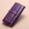 Женский длинный кошелек из натуральной кожи с RFID-защитой - Множество отделений для карт и карман на молнии для монет, Сумка-кошелек для телефона