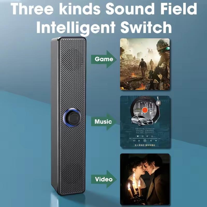 Компьютерный настольный высококачественный Bluetooth проводной двухцелевой микрофон с высоким уровнем громкости динамик два в одном