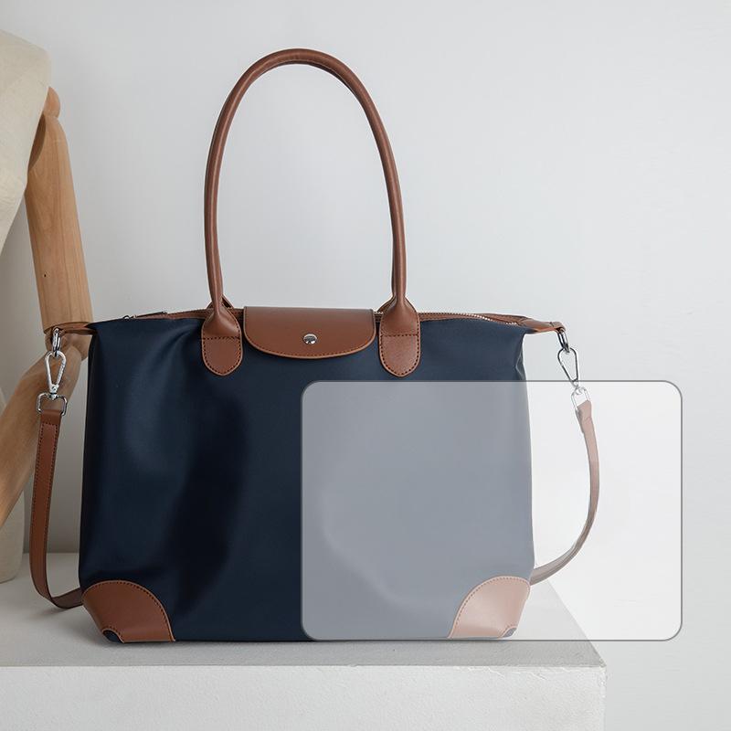 Новая сумка-тоут большой вместимости, плечевая сумка из ткани Оксфорд, контрастная сумка для учебы, поездок на работу, сумка для мамы, сумка для покупок