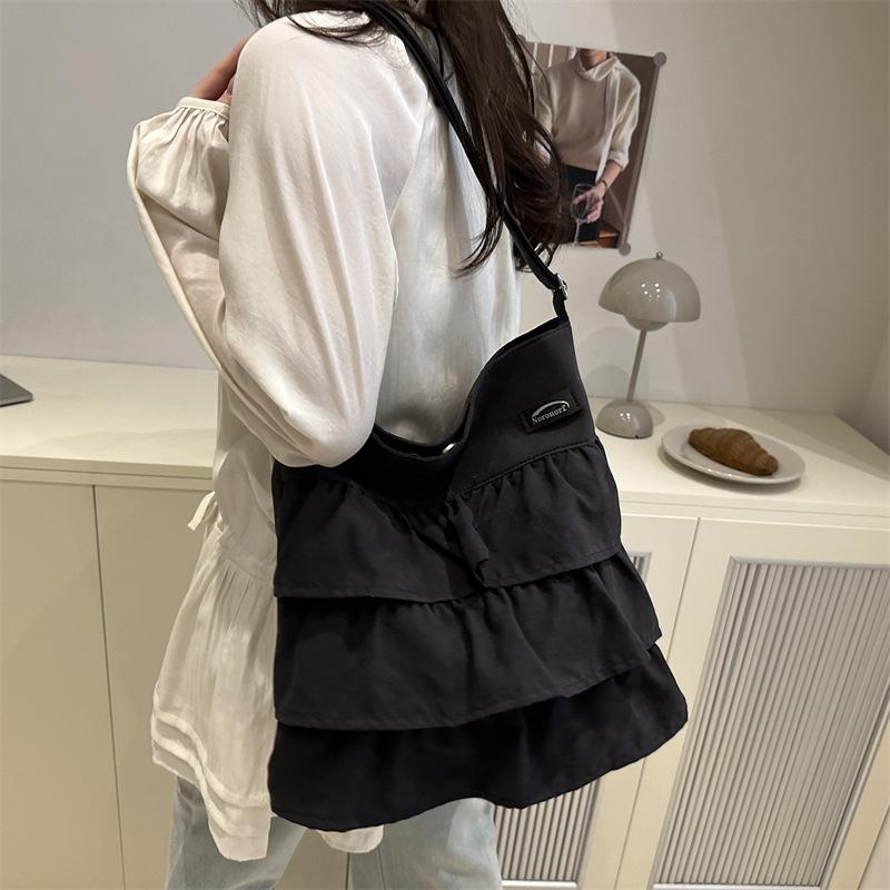 Модная большая сумка через плечо с боковым ремнем, портативная повседневная сумка-тоут, сумка на плечо, летние женские сумки-ведра AVE