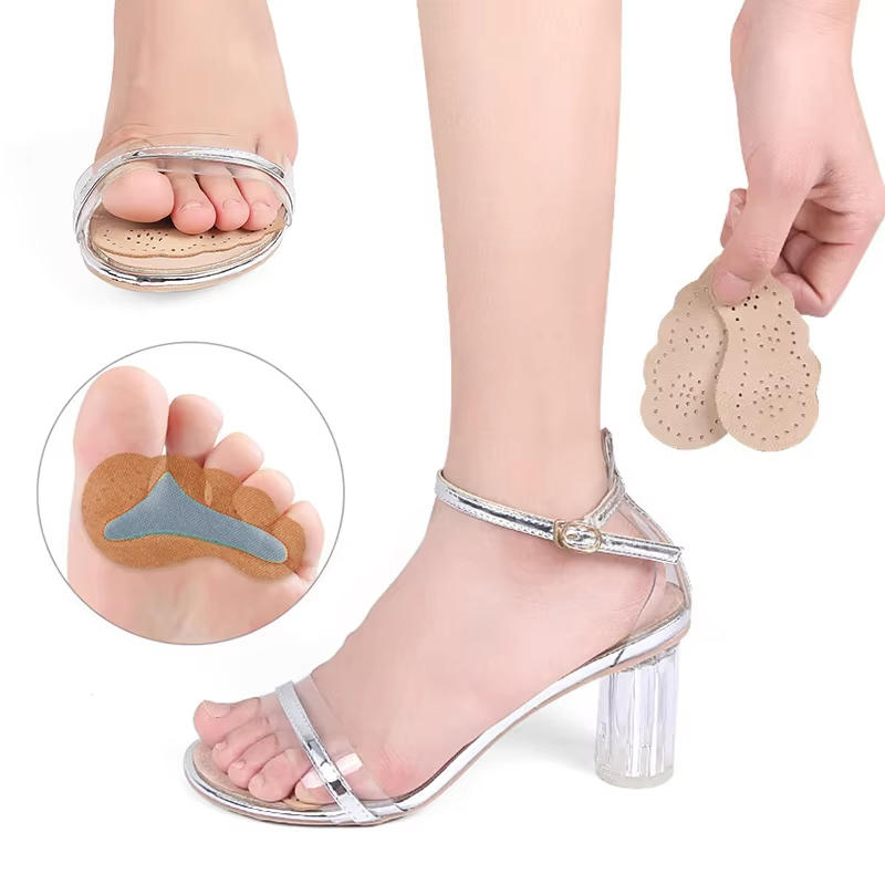 2025 New Sandals Anti-slip Stickers Leather Forefoot Pad Women High Heels Pain Relief Insert Insoles Toe Cushion Foot Care Shoes