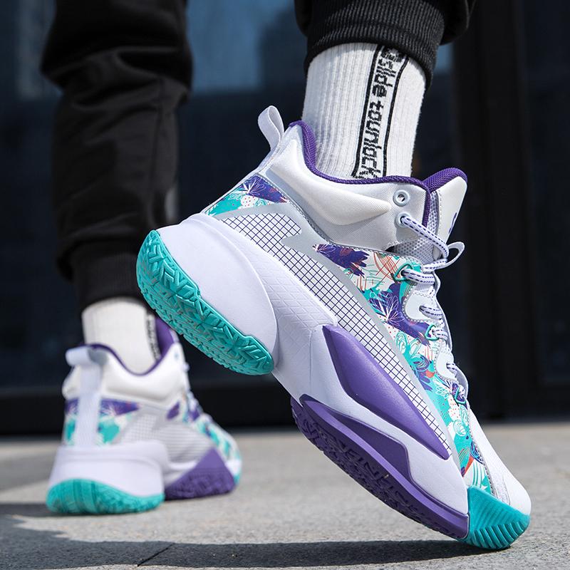 Модные мужские баскетбольные кроссовки с мягкой подошвой, кроссовки на шнуровке, удобные, для тренировок, для спортсменов, высококачественная спортивная обувь, повседневные кроссовки для активного отдыха 45