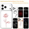 Линия роз Премиальная защитная пленка для iPhone 17 Pro/Max, Защитная наклейка на заднюю панель и рамку камеры (Не чехол)