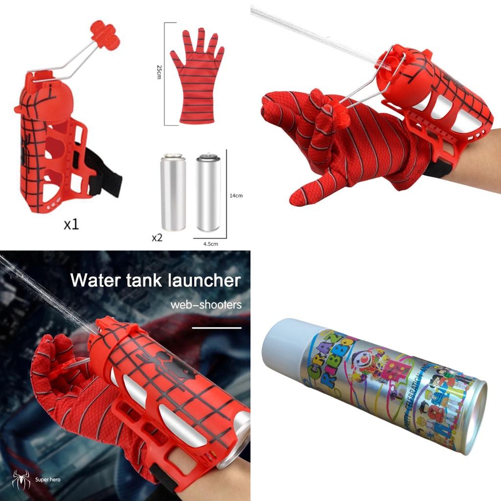 Игрушечные перчатки-паутинники для детей на Хэллоуин для ролевых игр с функцией распыления паутины