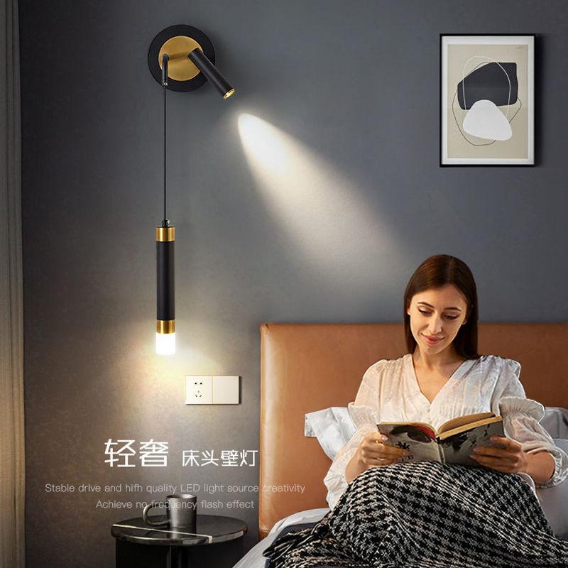 Настенный светильник поставляется с прожектором для гостиной. Настенный светильник. Креативная подвесная линия. Современный минималистичный свет. Роскошное освещение. Прикроватная лампа для спальни.