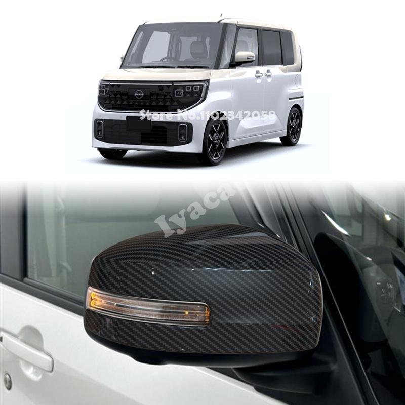 For Nissan ROOX 2025 2026 ABS Car Exterior Side Mirror Rearview Turning Mirror rear-vision mirror Cover stickers Accessories
