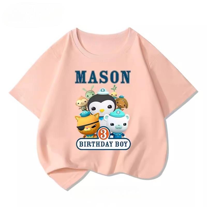 Potdemiel Octonauts Rescue Team Childrens 100 Cotton TShirt New Summer Style Comfortable and Breathable Childrens TShirt