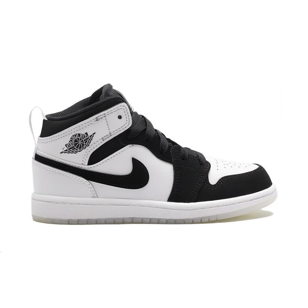 Детские кроссовки Air Jordan 1 Mid SE PS Diamond Белый Многоцветный Черный DN4323-100