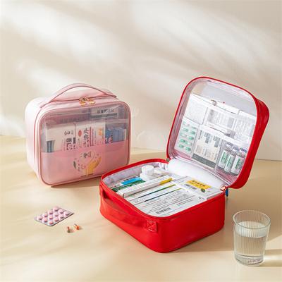 Новая полупрозрачная медицинская сумка большой емкости, водонепроницаемая сумка для оказания первой помощи, дорожная портативная медицинская сумка из ПВХ, сумка для хранения лекарств