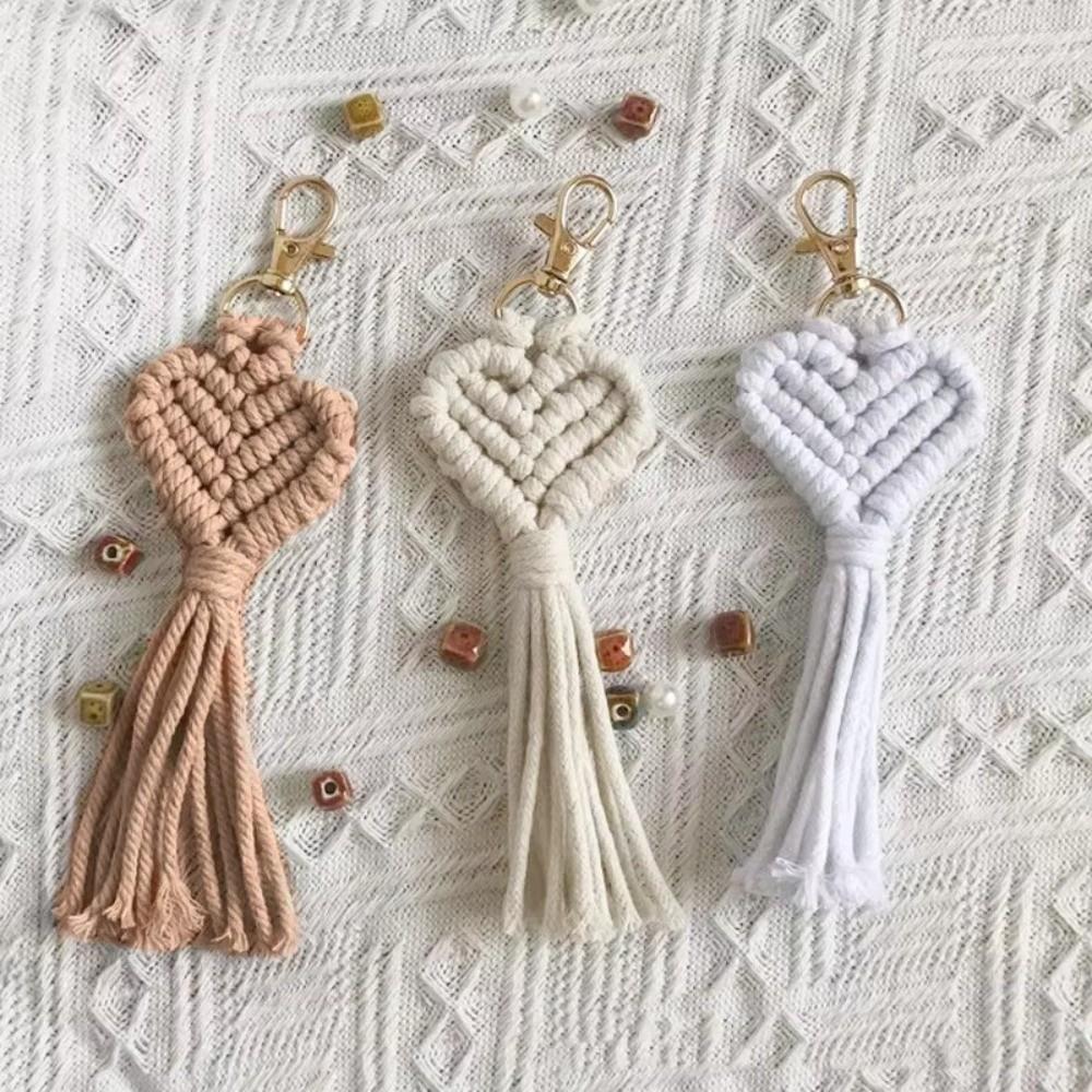 Cute Handwoven Keychains Pendant Style Mobile Phone Bag Pendant Car Keyring Gifts For Women Gift