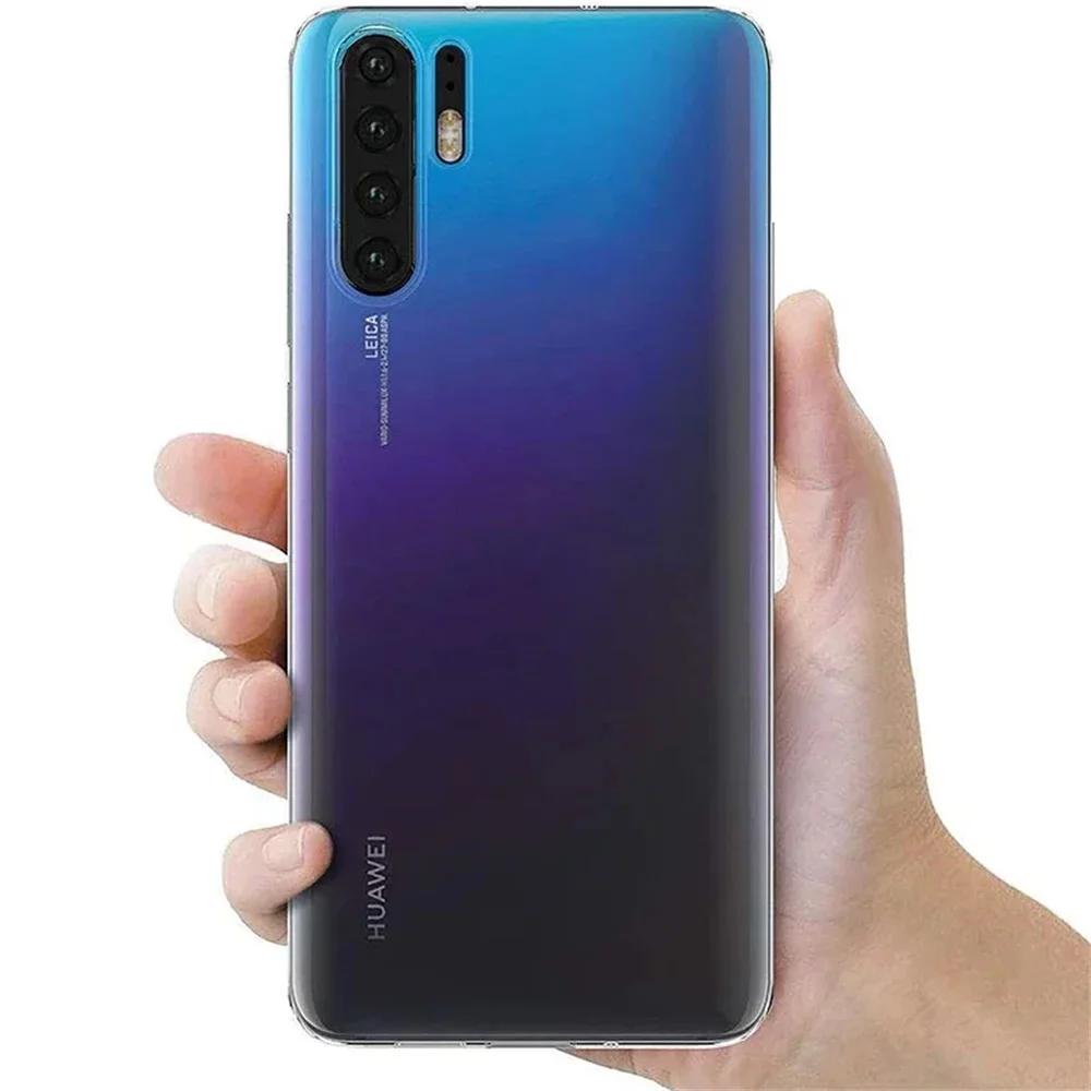 Для Huawei P20 P30 Pro P40 Lite Pro Прозрачная задняя крышка Для Y9 2019 P Smart Z P Smart 2019 Ультратонкий силиконовый мягкий чехол