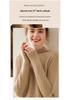 Women's Soft Cashmere Half-High Collar Sweater - Cozy, Loose-Fit, Solid Color, Gentle Style for Autumn/Winter.
