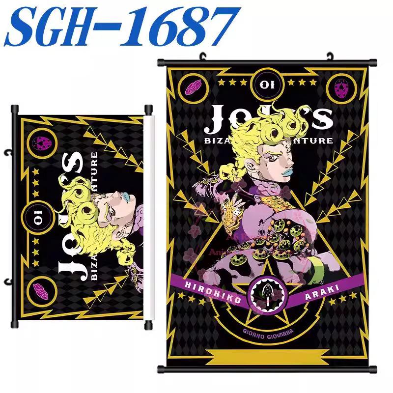 Jojo'S Bizarre Adventure Poster Scroll Painting Peripheral Hanging Painting Bedside Living Room Background Wall Cloth Painting