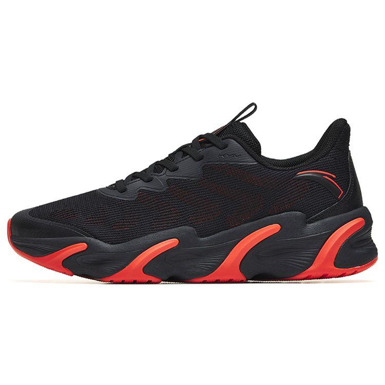 Anta Cushioning Breathable Lightweight Durable Low-Top Running Shoes Men Sneakers Black Orange 112245523-1