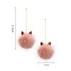 Statement Mink Fur Ball Plush Korean Brincos Fashion Jewelry Long Drop Earrings Dangle Earrings
