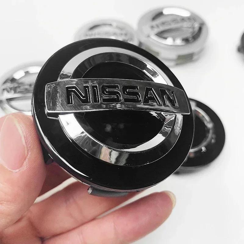 2025 For Nissan 4pcs 54mm 60mm Car Wheel Hub Center Caps Rim Cover Badge Emblem Exterior Styling For Nissan J10 Trail Tiida Tean