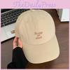 Hat Baseball Casual With Solid Color And Letter Embroidery Design For Daily