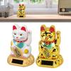 Китайский Счастливый Кот Украшение Машущая Лапа Солнечный Свет Индукционная Статуэтка Фигурка Для Дома Автомобильные Украшения Украшение Счастливый Кот