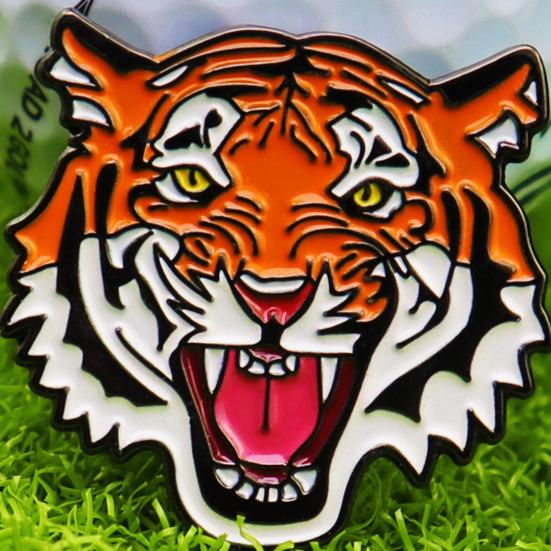 Маркер для мячей для гольфа Tiger с зажимом для шляпы, магнитный металлический маркер для мячей для гольфа, зажим для шляпы, аксессуар для гольфа для мужчин и женщин