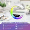 15W Phone Wireless Fast Charger Bluetooth Speaker Bedroom Desktop Clock Alarm Clock FM Radio With Ambient Light