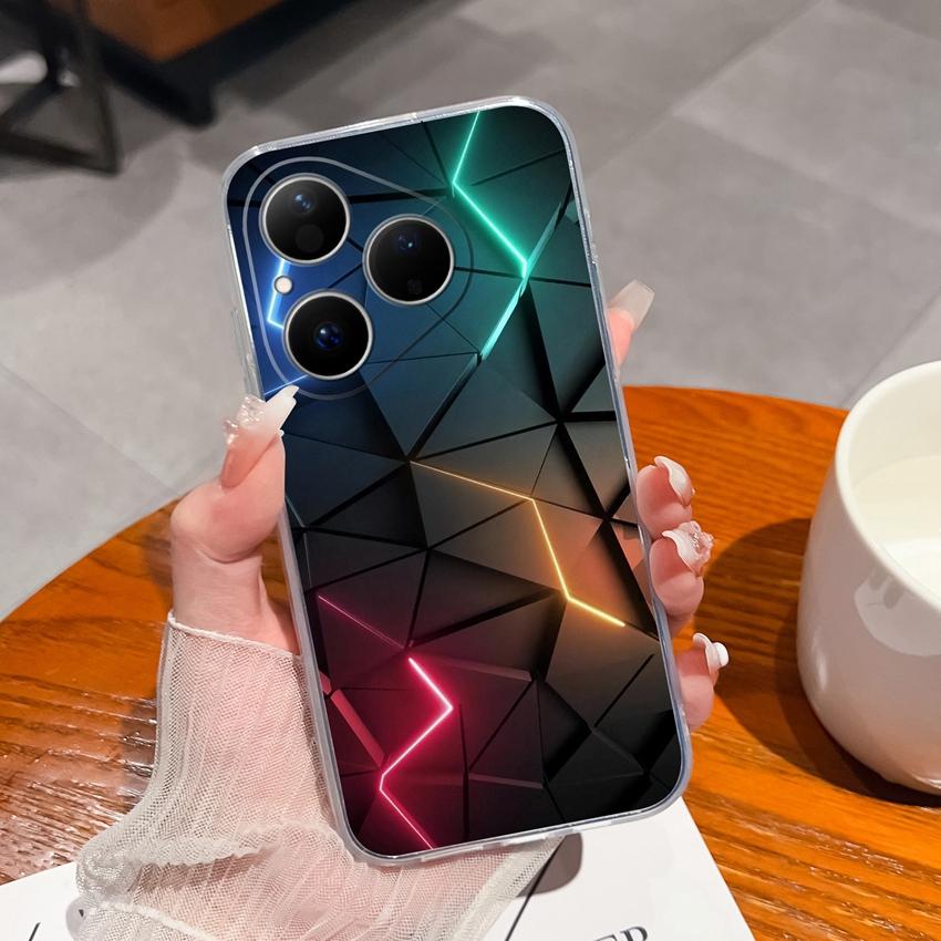 Для Huawei Honor 400 Magic5 Pura 80 Ultra Pro Прозрачный противоударный чехол для телефона с милым узором панды, мягкий силиконовый чехол премиум-защиты для корпуса Huawei