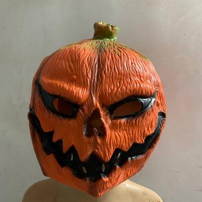 Тыквенная маска Хэллоуин Демон Призрак косплей Латексный капюшон ужасающий реквизит призрак Тыквенная головная убор
