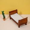 Миниатюрная модель деревянной кровати масштаба 1/12 - DIY миниатюрный реквизит для фотосъемки - Сезонный декор - Идеальный подарок