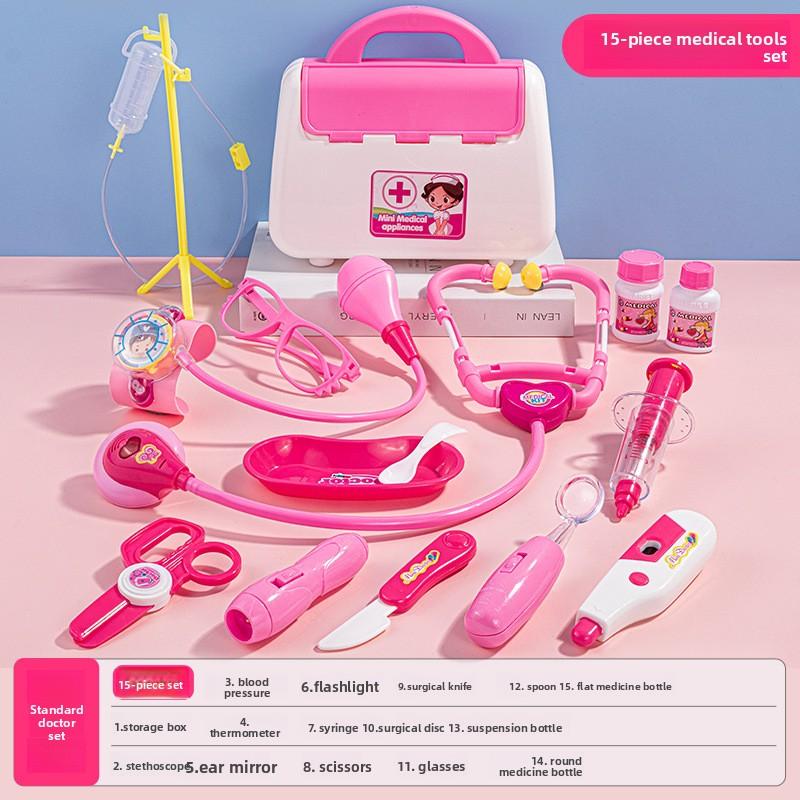 Докторские игрушки для детей 15 шт. Набор для ролевых игр доктора Детские медицинские стоматологические инструменты Стетоскоп Развивающая игрушка Подарок для мальчика и девочки