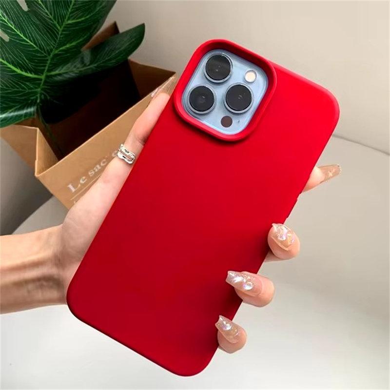 Luxury Liquid Silicone Case For iPhone 13 14 15 Pro Max 11 12 Mini X XS XR Plus Camera Protection Shockproof Cover