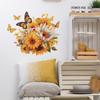 Painted Sunflower Flowers Butterfly Bedroom Living Room Home Background Decorative Wall Stickers
