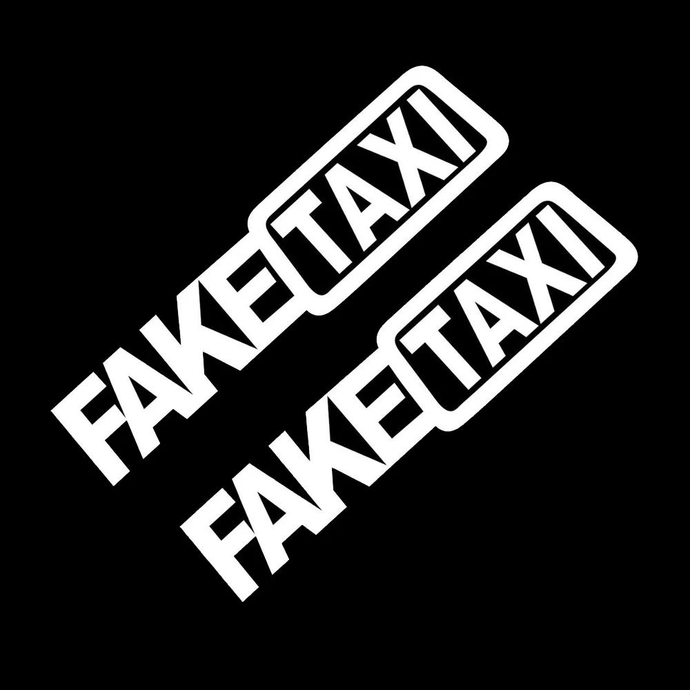 1PC/2PCS FAKE TAXI Car Window Stickers Waterproof DIY Funny Auto Body Vinyl Decals for Bmw Mazda Mercedes Benz Accessories