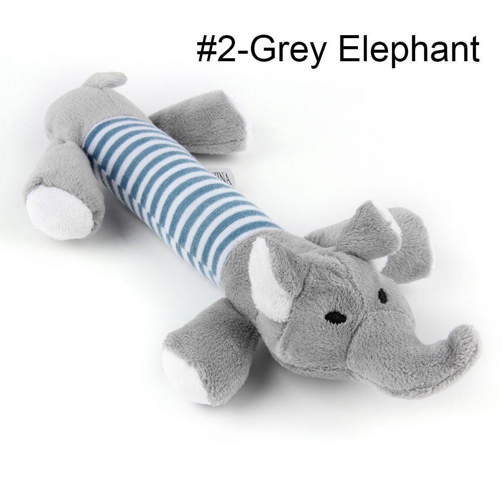 Cute Puppy Squeaky Plush Dog Toys Pig Elephant Duck Chew Squeaker