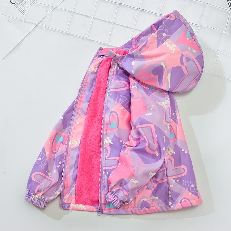 Девичья ветровка в корейском стиле на флисовой подкладке - осенне-весенний верх для улицы