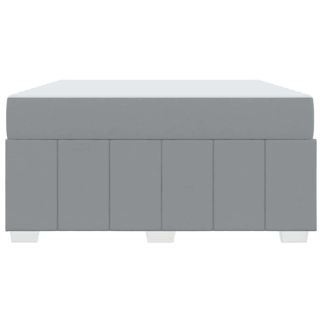Bed Frame with Mattress Light Grey 140 x 200 cm Fabric