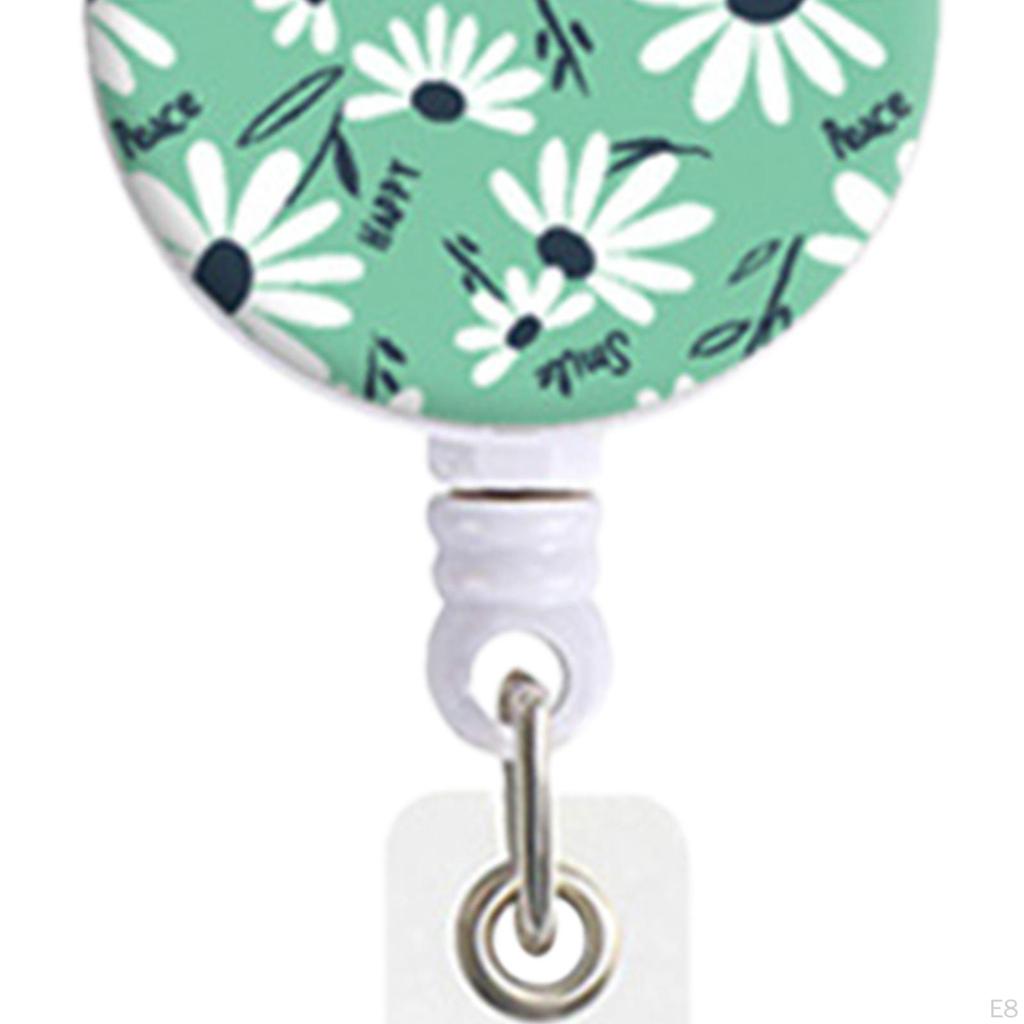 Выдвижной держатель для бейджа для медсестры, катушкодержатель для удостоверения личности, зажим для имени, универсальный милый с поворотным механизмом типа «крокодил»