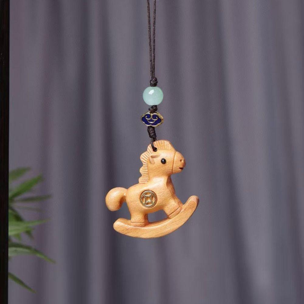 Handmade Mobile Phone Chain Traditional Zodiac Key Ring Horse Keychain Year of The Horse