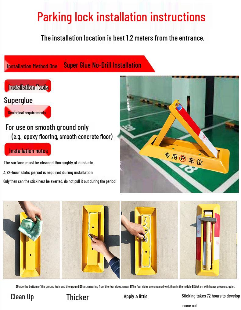 Утолщенный треугольный парковочный столбик: Противоударный ограничитель колес с установкой без сверления