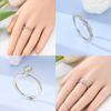 Girl Original Metal Round Zirconia Ring Accessory Twisted Intertwined Valentine'S Day Fine Wedding Gifts Accessory Set Elegant Fashion Beautiful
