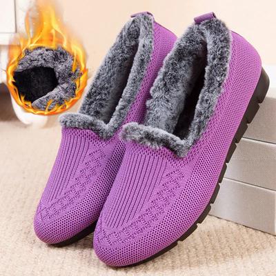 Женская повседневная обувь, легкие кроссовки, дышащая сетка, зимние вязаные вулканизированные уличные туфли-носки, теннисные ботинки больших размеров78