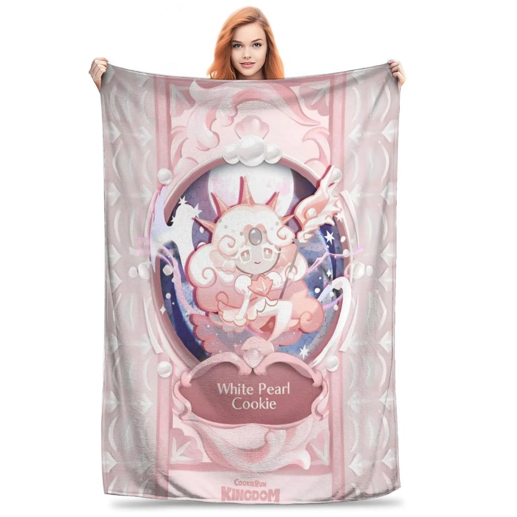 Shadow Milk Cookie Run Kingdom Blankets Flannel All Season Breathable Warm Throw Blankets for Bedding Bedroom Plush Thin Quilt