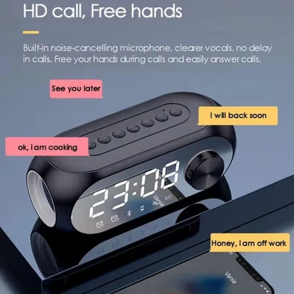 FM Radio Wireless Bluetooth Speaker Alarm Clock Bedside Clock Versatile Digital Alarm Clock