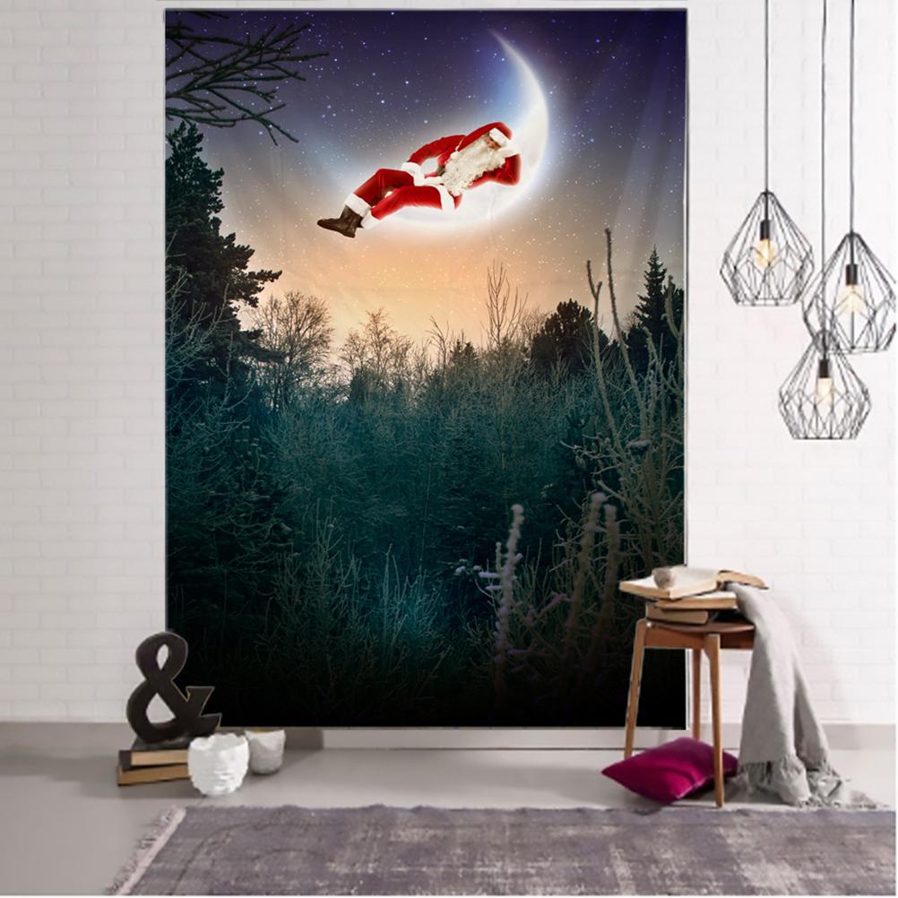 Украшение дома Рождественская серия Happy Christmas Печать Poly Poly Petrapeteta Настенный пейзажный фон Ткань Tapiz