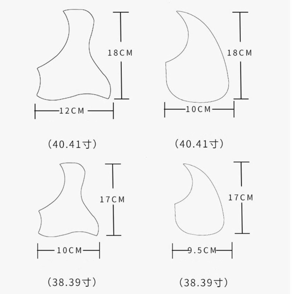 Прозрачный пикгард из АБС-пластика для акустической гитары 38/40/41 дюймов, фолк-акустическая гитара